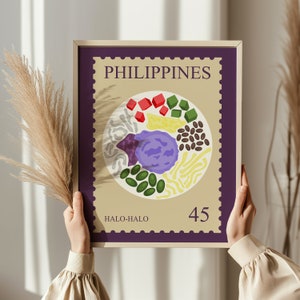 Halo Halo Art Print, Filipino Food Art, Food Poster, Philippines Poster, Asian Food Print, Abstract Food Art, Food Illustration, Chef Print