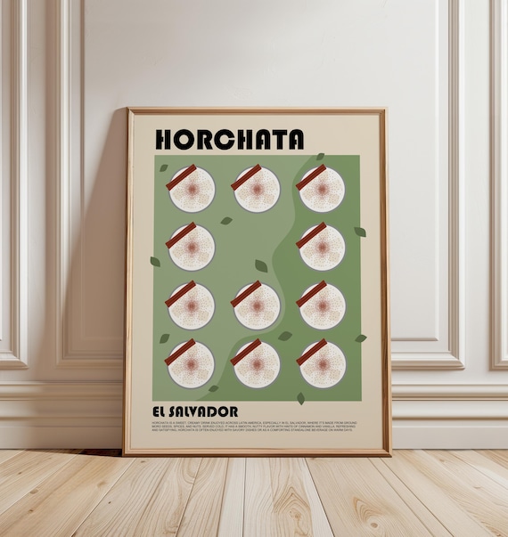 Horchata Art Print, Mexican Drink Print, Traditional Beverage Art, Latinx Kitchen Decor, Rice Milk Art, Cultural Food Art, Gift for Foodies