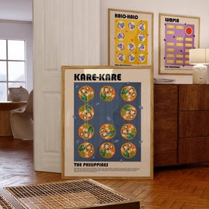 Kare Kare Poster, Filipino Food Poster, Philippines Art, Abstract Food Poster, Vintage Style Food Print, Modern Kitchen Wall Art image 2