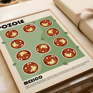 Pozole Art Print, Mexican Soup Poster, Traditional Cuisine Wall Art, Kitchen Decor, Food Lover Gift, Mexico Poster image 5