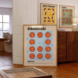 Albondigas Art Print, Mexican Meatball Soup Poster, Traditional Latin American Cuisine Wall Art, Kitchen Decor, Food Lover Gift, Mexico Art