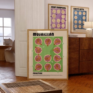 Musakhan Print, Palestinian Food Poster, Palestine Print, Middle Eastern Food Print, Restaurant Poster, Chef Print, Travel Poster