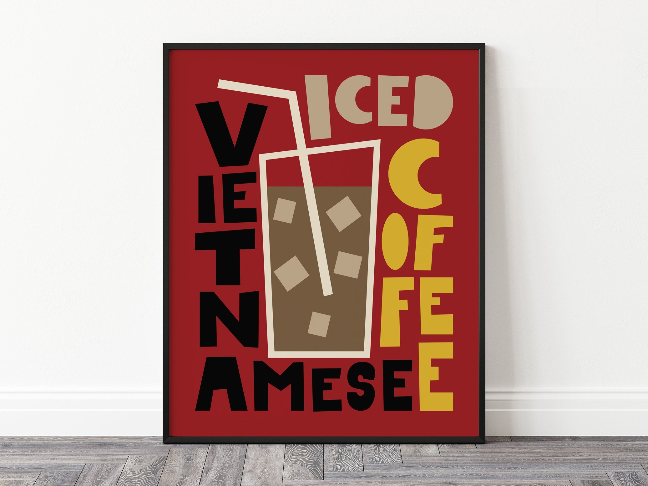 Vietnamese Iced Coffee Poster, Beverage Art Print, Food Poster, Food Print,  MCM, Kitchen Print, Mid Century Poster, Foodie Art -  Norway