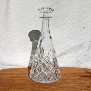 Vintage Georgian Style Cut Glass Decanter - Mid Century Decor - Vintage Barware