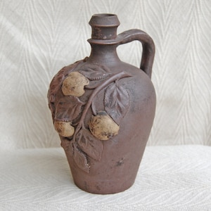 Stoneware Alfred Martin Vire Calvados Bottle - Farmhouse Decor - Cottage Decor