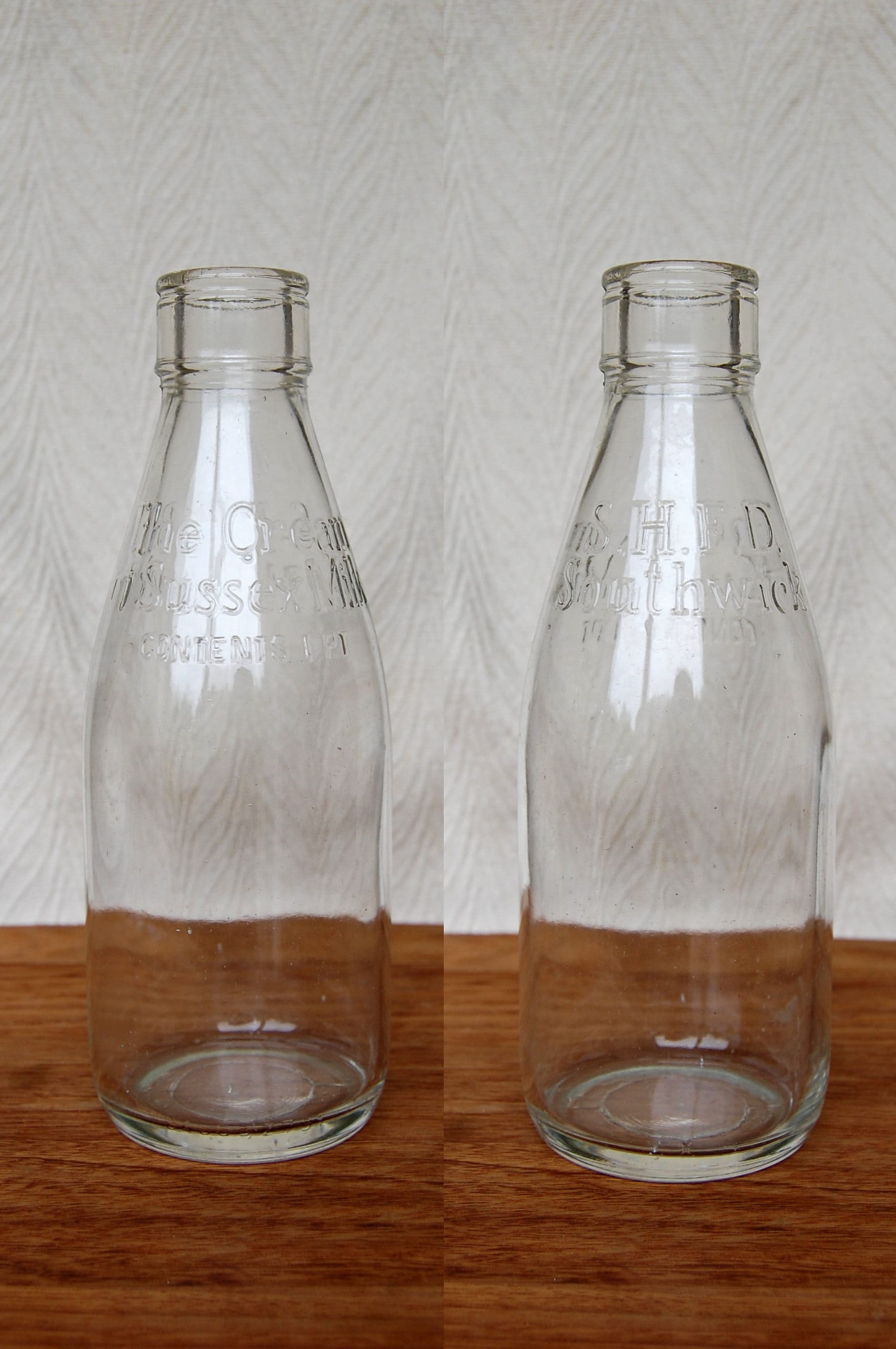 Vintage Milk Bottles Old Glass Bottles Etsy