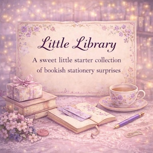 Little Library Box | MysteryBookishStationery Bundle| Book Lover Gift | Cosy Self Care Stationery | Personalised Reader Gift