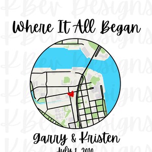 Custom map, Digital map, New home owner gift, Wedding Gift, Digital art, Drawing