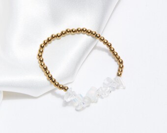 1x Damen Opal Clover Design Gold Armband Strass Armbänder-Armschmuck-Schmu P0N6 1x Damen Opal Clover Design Gold Armband Strass Armbänder-Armschmuck-Schmu P0N6