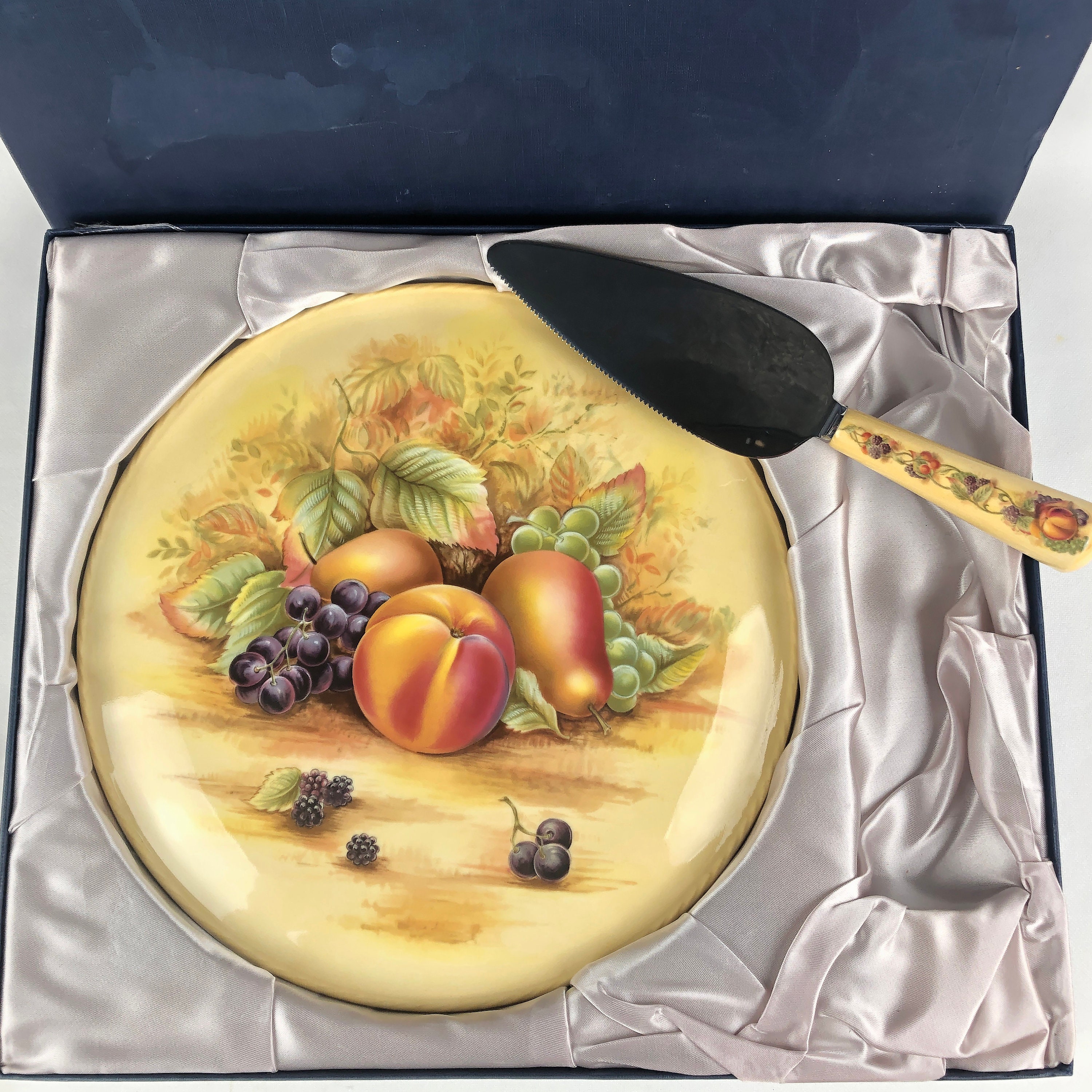 Kitchen & Dining RARE Vintage Aynsley Orchard Gold Cake Gateau Serving