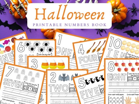 Halloween Busy Book Printable  Learning Numbers Worksheets