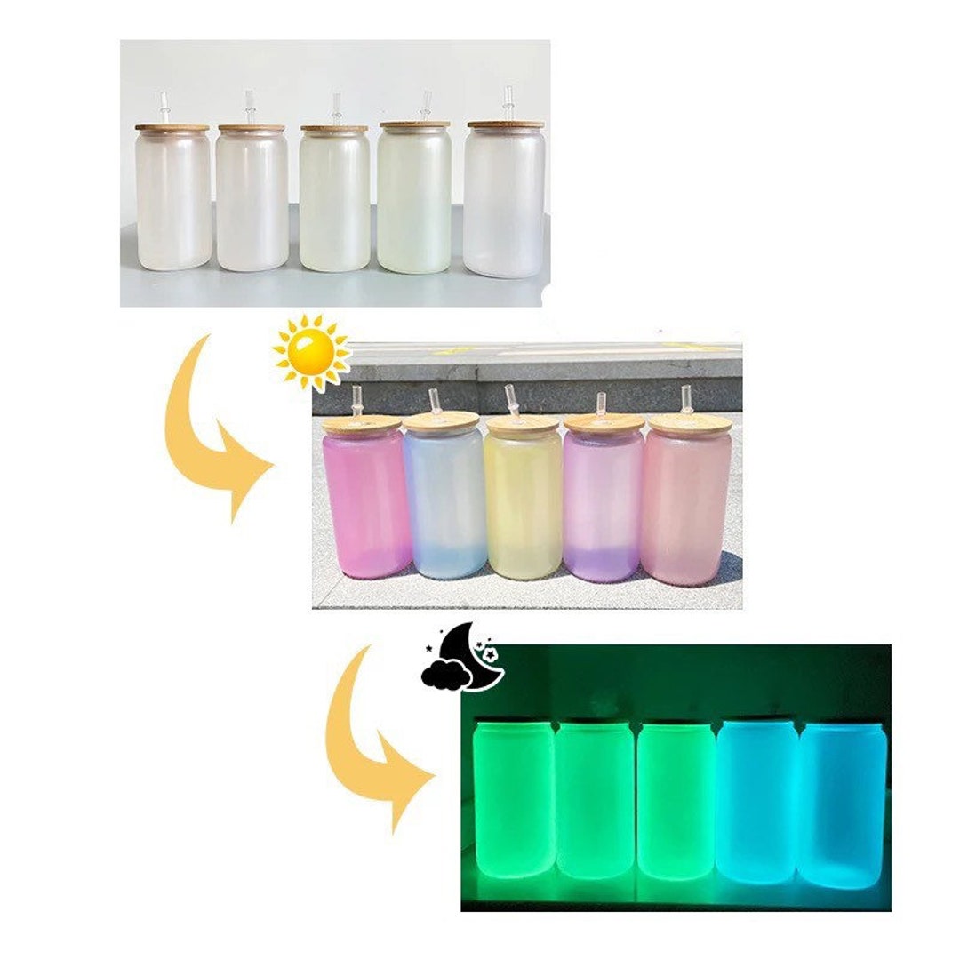 Glass Sublimation 160z Glow in Dark Tumbler (clearance)