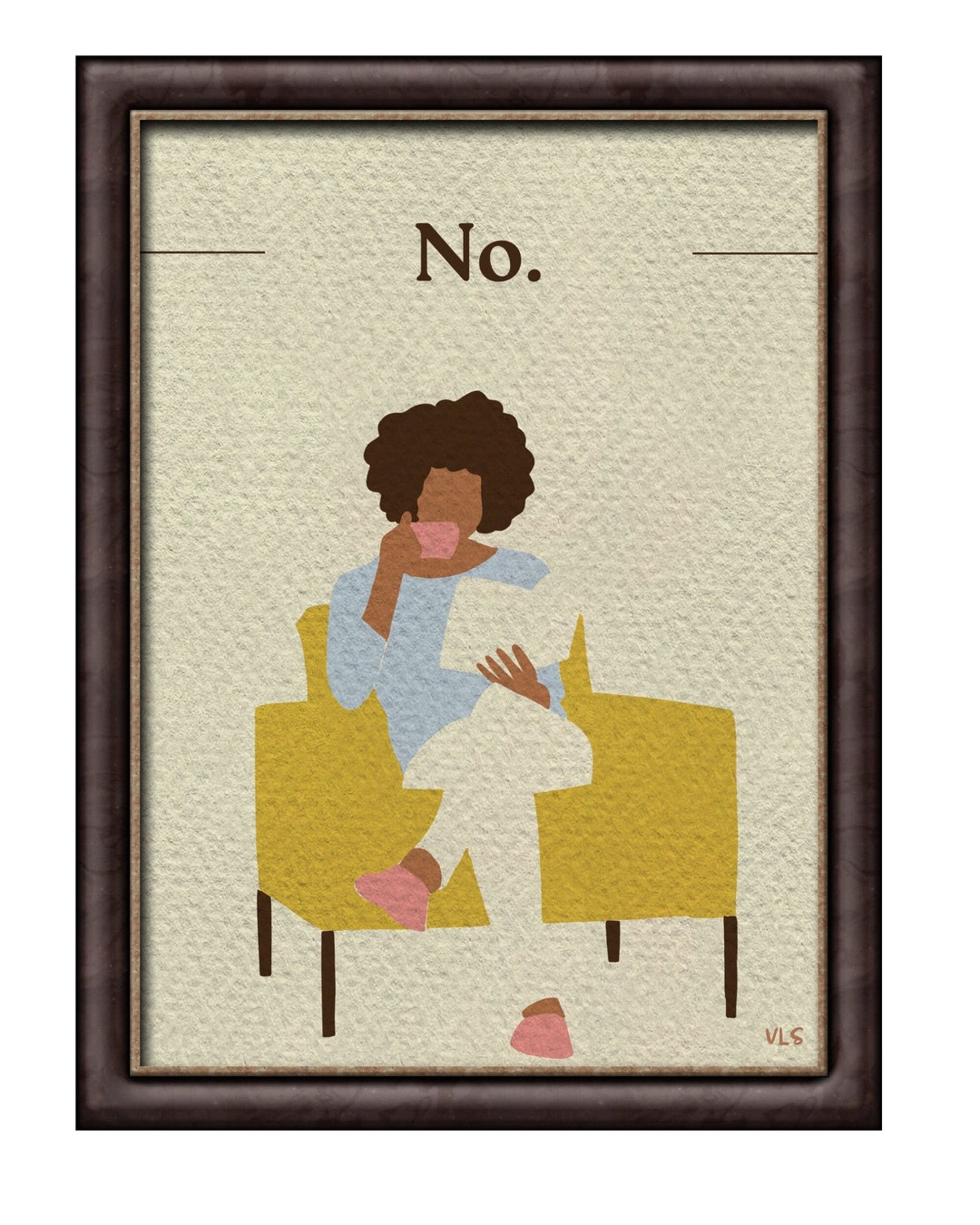 Abstract 'no' Art Print: Minimalist Office Decor (8x10) - Etsy