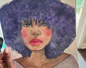 ENCOMENDA - Retrato em aquarela