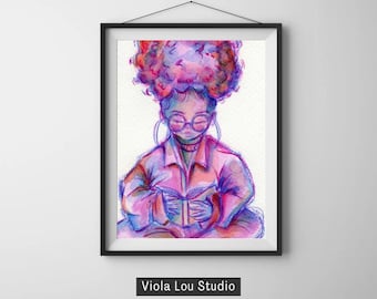 Série Algodão Doce - Arte de Parede para Garota Negra