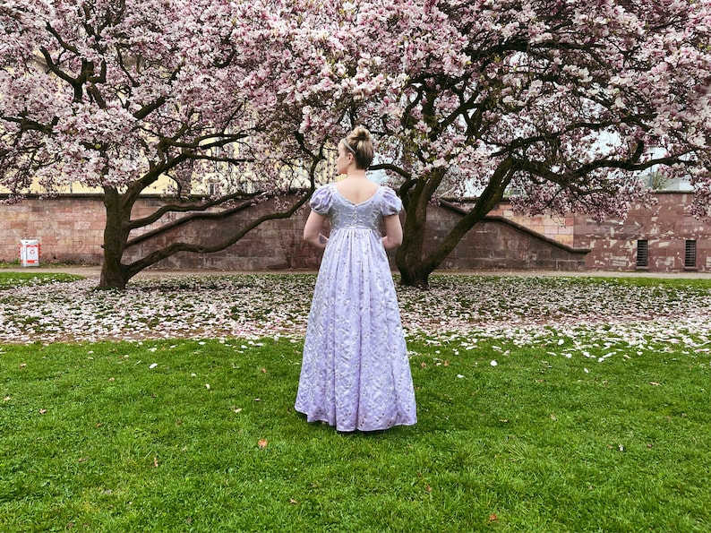 Digital PDF Pattern for Regency Dress Ball Gown Double Dart Bodice Empire Waist image 9