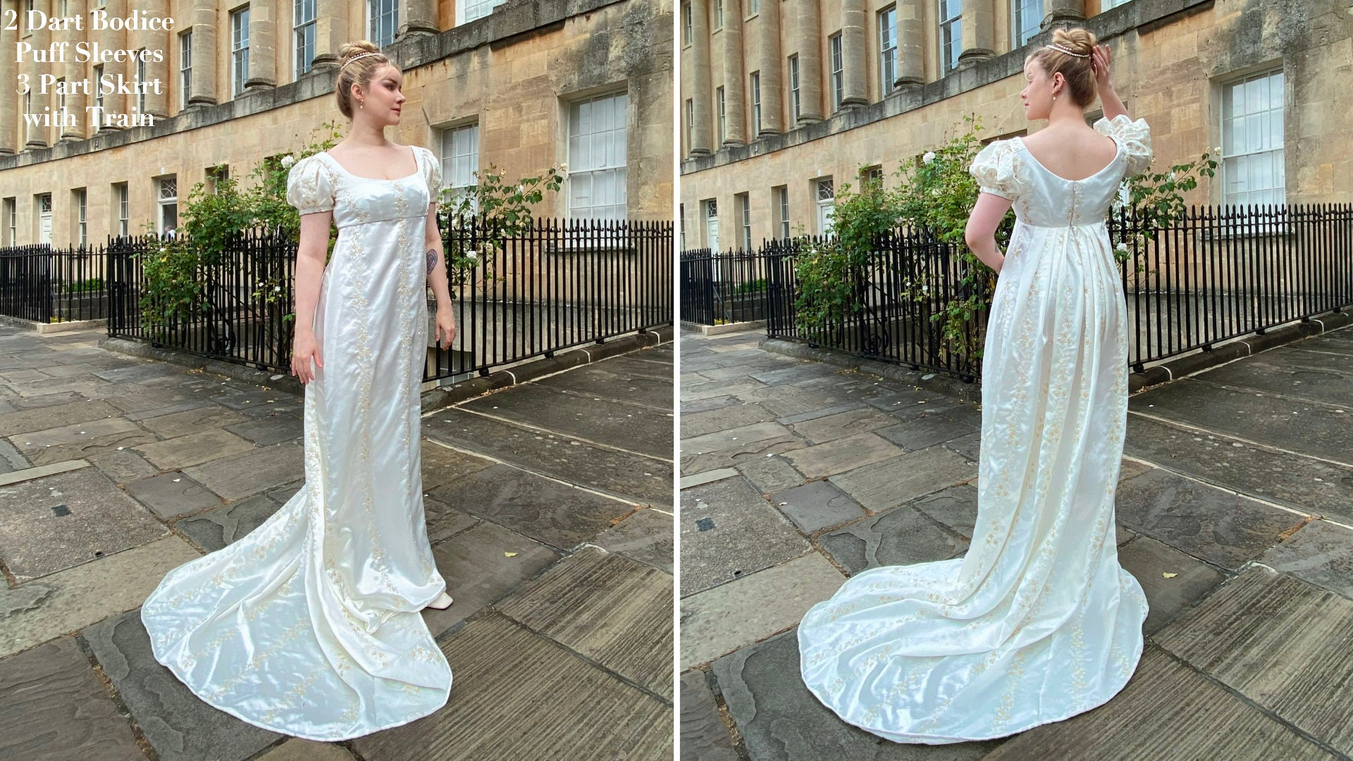 Digital PDF Pattern for Regency Dress - Mix and Match Digital PDF Pattern for Regency Dress - Mix and Match