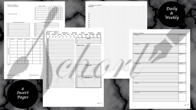 Schorl Planner Inserts Schorl Planner Inserts