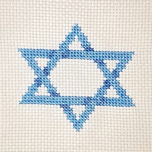 Star of David PDF Cross-stitch Pattern, Instant Digital Download