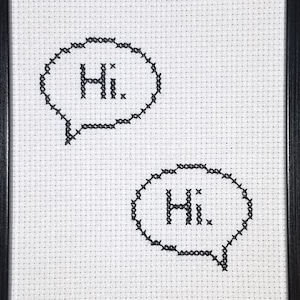 Heartstopper Hi PDF Cross-stitch Pattern, Instant Digital Download