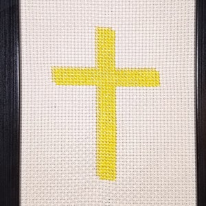Gold Cross Cross-stitch, Instant PDF Digital Download