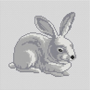 Rabbit PDF Cross-stitch Pattern, Instant Digital Download