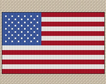 US Flag Cross-stitch, Made-To-Order