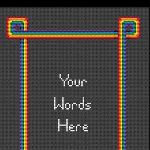 Rainbow Border PDF Cross-stitch Pattern, Instant Digital Download