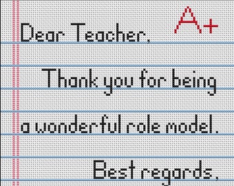 Dear Teacher DIY Cross-stitch Kit