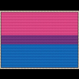 LGBTQ+ Bisexual Pride Flag PDF Cross-stitch Pattern, Instant Digital Download