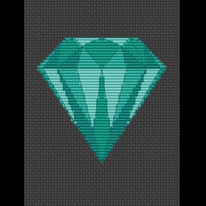Diamond PDF Cross-stitch Pattern, Instant Digital Download