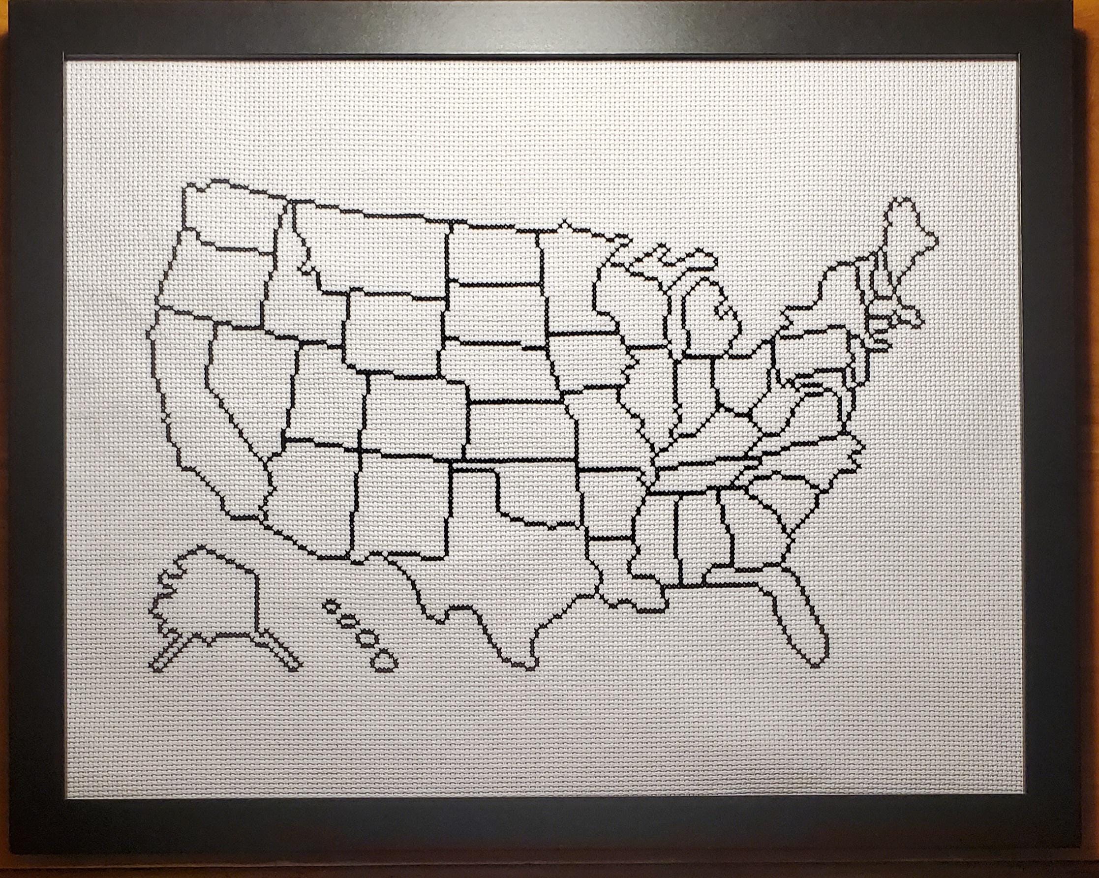 Cross stitch us map - Etsy 日本