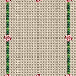 Peppermint Candy Border Cross-stitch, DIY Kit - Etsy