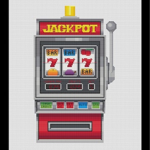 Slot Machine Cross-stitch, DIY Kit