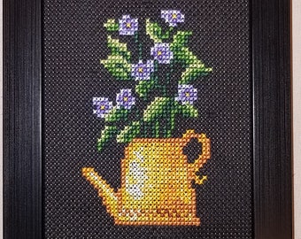 Violets PDF Cross-stitch Pattern, Instant Digital Download