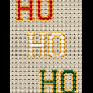 Ho Ho Ho PDF Cross-stitch, Instant Digital Download