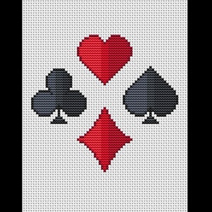 Poker Card Suits DIY Kreuzstichpackung