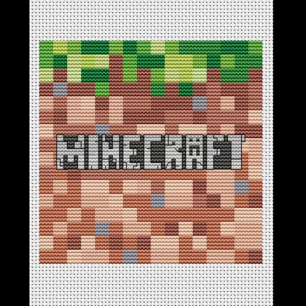 Minecraft PDF Cross-stitch, Instant Digital Download