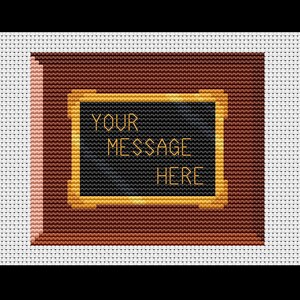 Award Plaque Cross-stitch, Instant PDF Digital Download