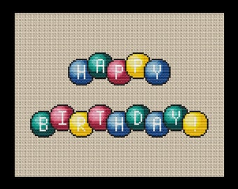 Happy Birthday Bubbles DIY Cross-stitch Kit