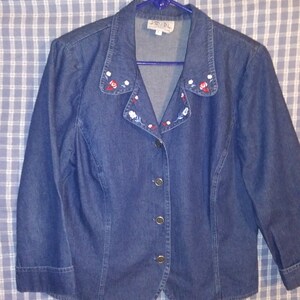 315 River Ridge Trading Company Vintage Denim Jacket size L