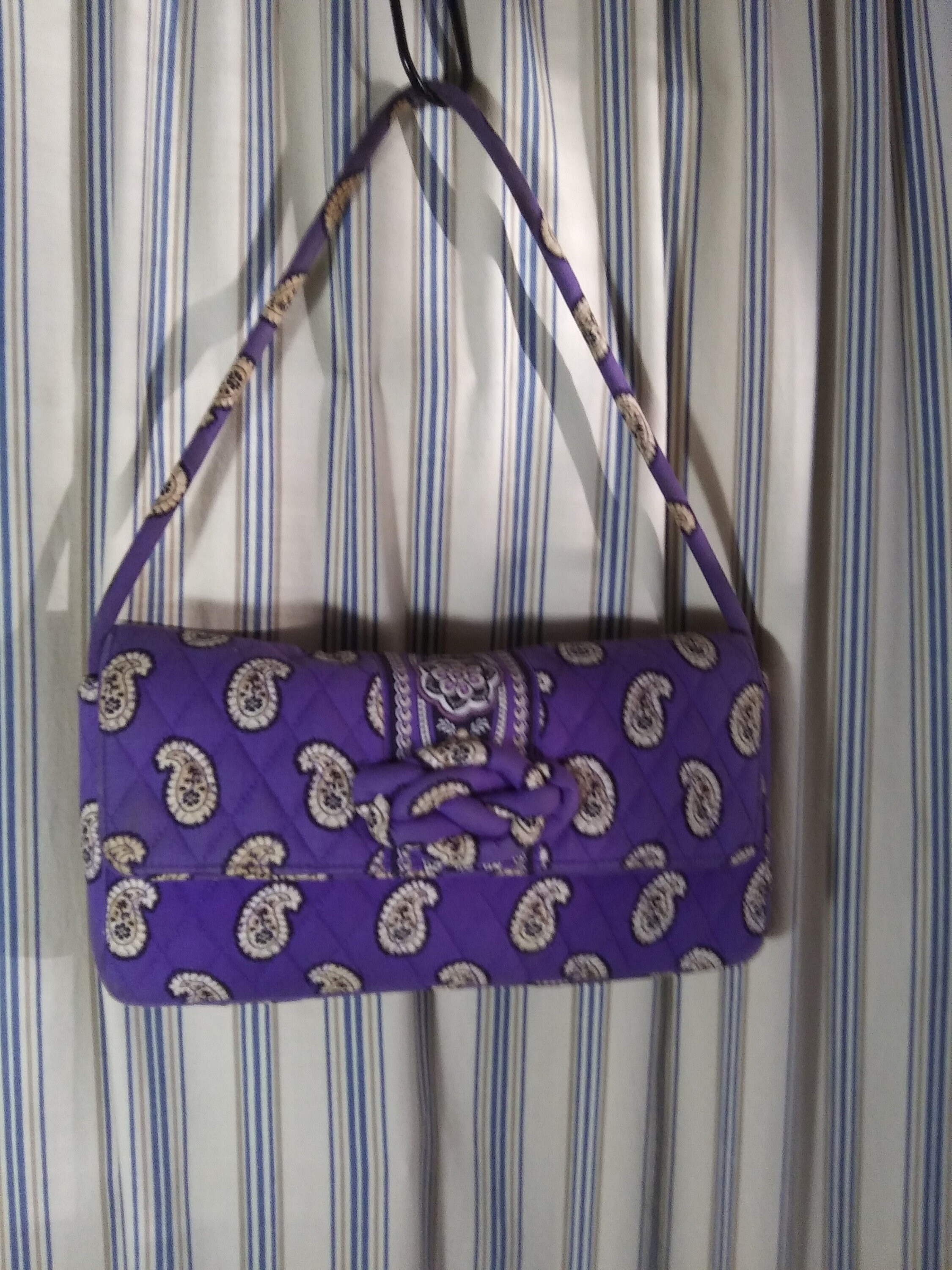 vera bradley purple paisley purse