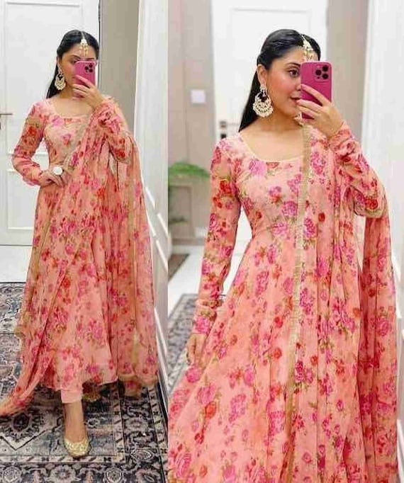 Buy Peach Dresses & Gowns for Women by Rangpur Online | Ajio.com