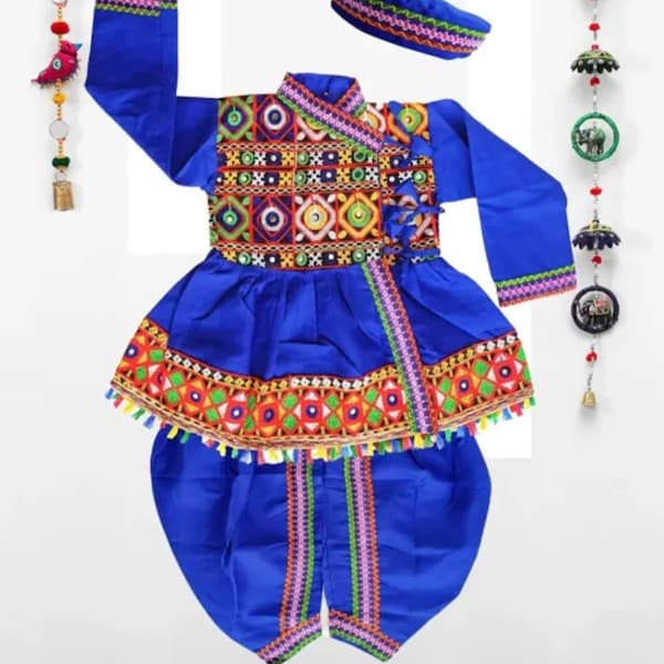 Kids garba outfit/kids dandiya/unisex kids gujrati dress/kutch work dress/kids angrakha/indian kids apparel/kidswear traditional dress