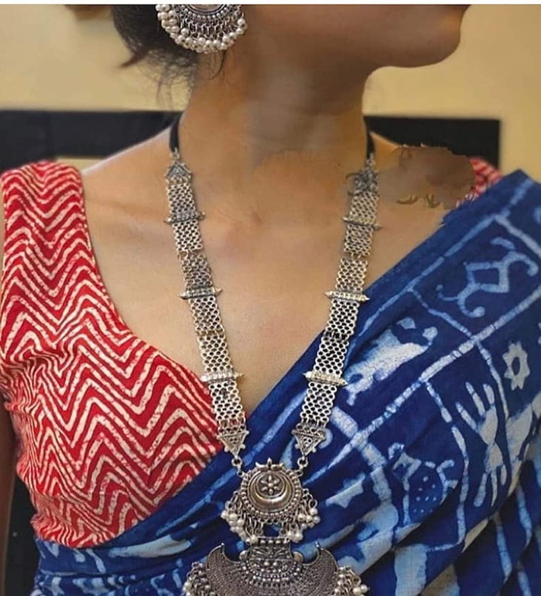Beautiful Indian Jewelry Boho Necklace Set Long Oxidized - Etsy