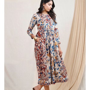 Kalamkari Kurta With Palazzos Set Dual Print Kalamkari Dress - Etsy