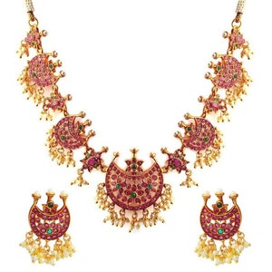 Kemp Necklace, Ruby Necklace, Gold Choker Necklace, Templ Jewelry/south ...