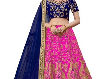 Kids Dress, Indian Kids Girl Dress, Lehenga Choli for Kids Girls, Lehenga Choli, Girl's Taffeta Satin, Semi-Stitched Girl's Lehenga Choli