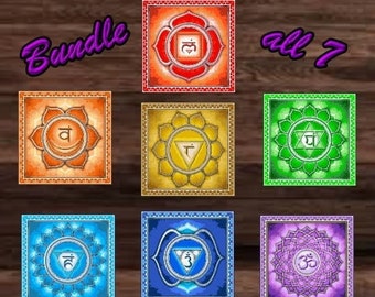 BUNDLE CHAKRAS all 7, graph for SC crochet