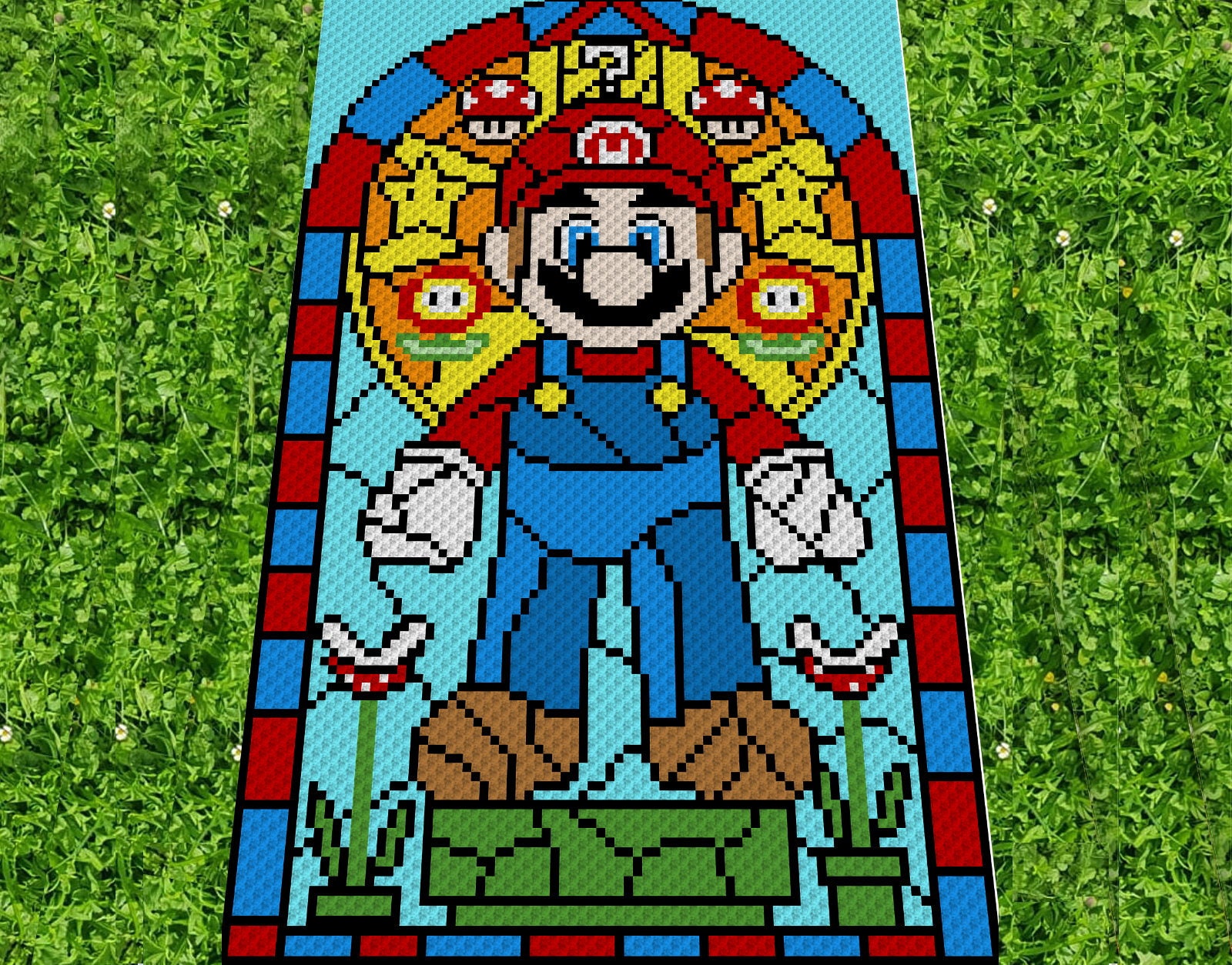 SUPER MARIO stainted glass - c2c graph